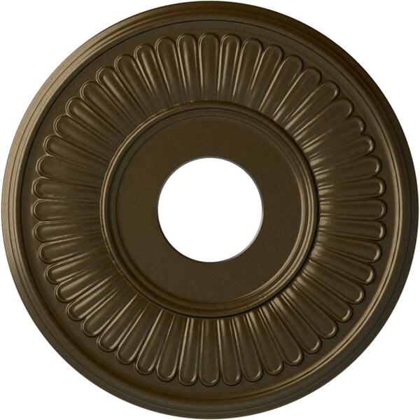 Ekena Millwork Berkshire Ceiling Medallion (Fits Canopies up to 7"), 15 3/4"OD x 3 7/8"ID x 3/4"P, Brass CM15BEBRS - main